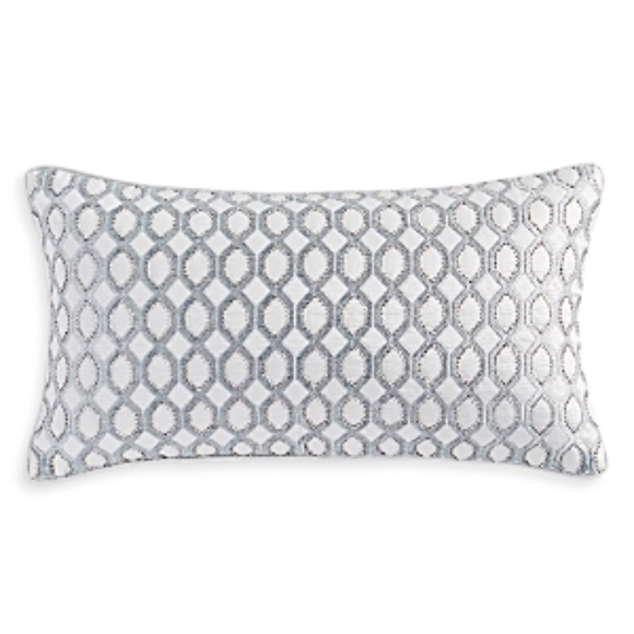 Hudson Park Collection Palmetto Cotton Silk Decorative Pillow, 12" x 22" -NWT